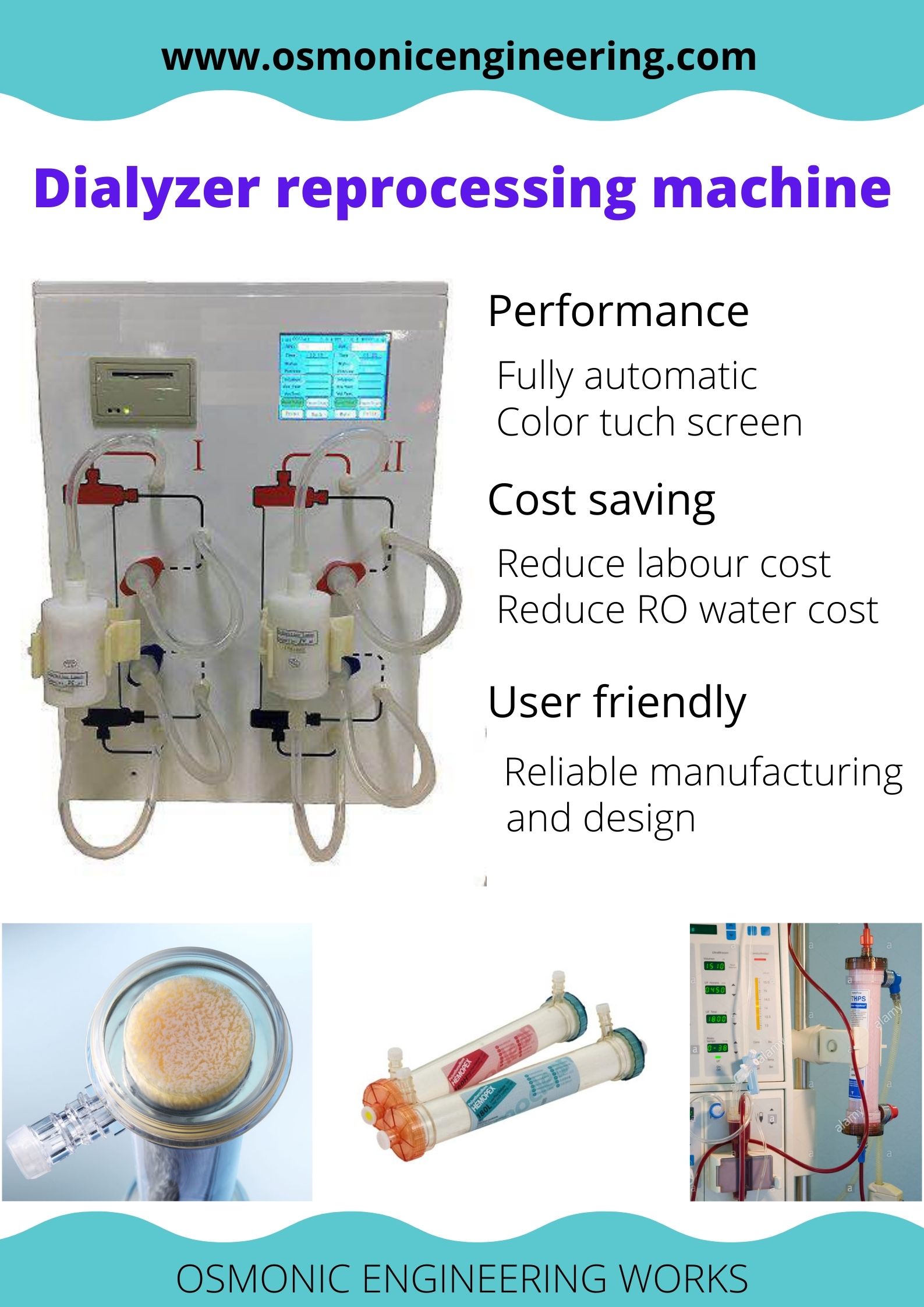 Dialyzer reprocessor machine