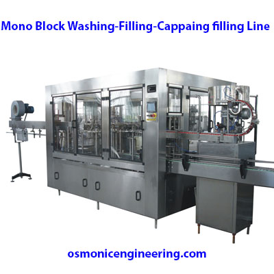 Mono block bottle water filling line